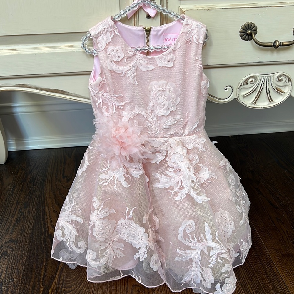 💖🌸Zoe Dress 💖🌸 pink flower tulle worn once for Easter